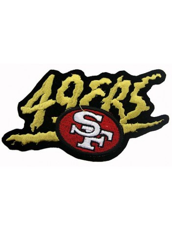 NFL 49er SAN FRANCISCO FOOTBALL IRON ON EMBROIDERED PATCH #02