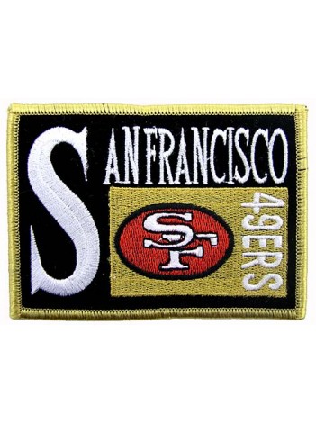 NFL 49er SAN FRANCISCO FOOTBALL IRON ON EMBROIDERED PATCH #07